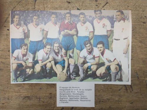 Recorte Huracán Equipo 1937 Bongiovani Mastrangelo Otros 0