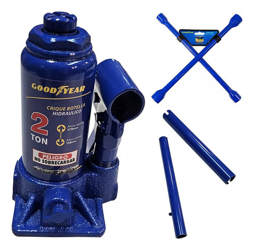 Criquet Botella Goodyear 2 Tn Y Llave Cruz Para Fiat Siena 0