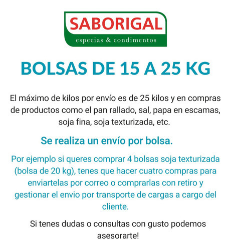 Pan Rallado Casero X 20 Kg Saborigal 1