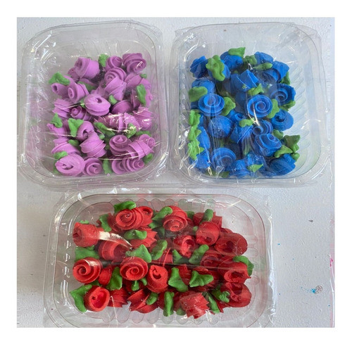 500 Flores Rococó Azucar Comestibles Pascuas Cotillón Betina 1
