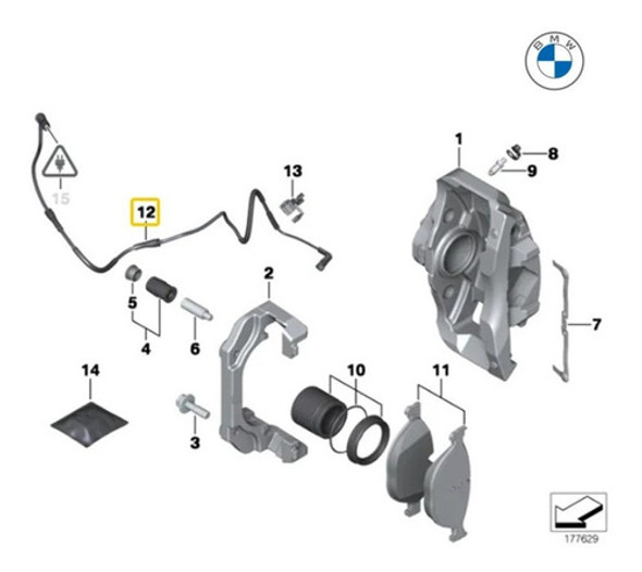 Sensor Freno Delantero Bmw  Serie 5 F10 535i N55 1