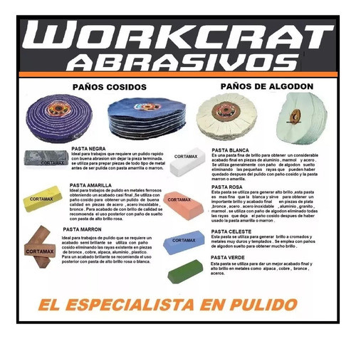 Paños De Tela Cosido 100mm X 25 Mm P/pulir Acero 1