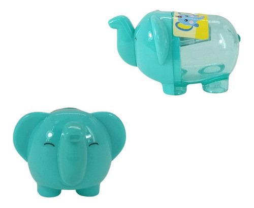 Pack X12 Sacapuntas De Plástico Con Depósito Elefante Denbu 1