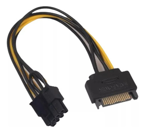 Adaptador Energia Sata X To 6+2 Pinos - Mlb1537223430 0