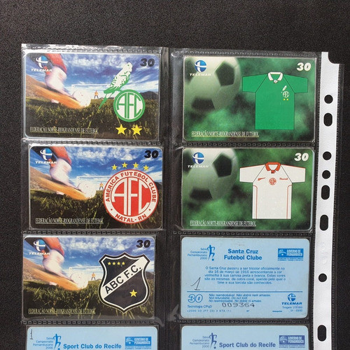 Série (5) Cartão Telefônico Futebol Rn Abc America Alecrim 0