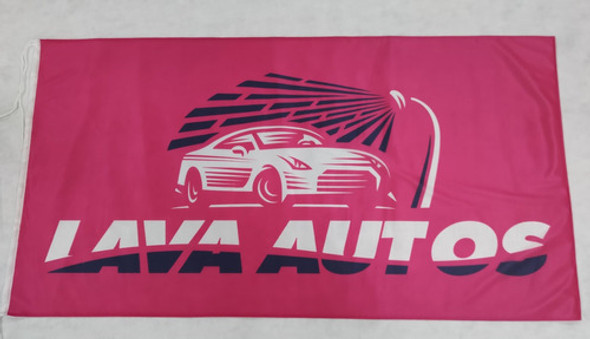 Bandera Para Lava Autos Fuxia 100 X 50cm De Tela Lavaderos 0
