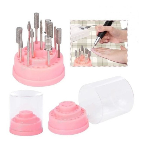 Porta Fresas Torno Fresero Manicuria Uñas Gel Acrílico Paris 0