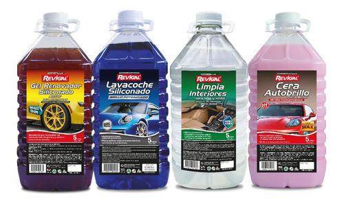 Shampoo Azul Cera Autobrillo Limpia Inter Y Gel Reno Revigal 0