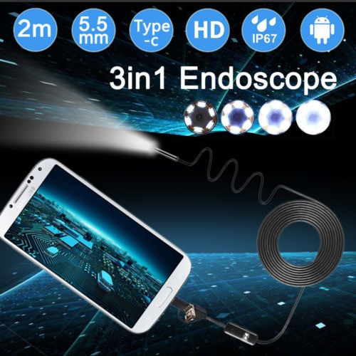 Actualizado De 5,5 Mm De 2m 3 En 1 Cámara De Inspección Endo 1