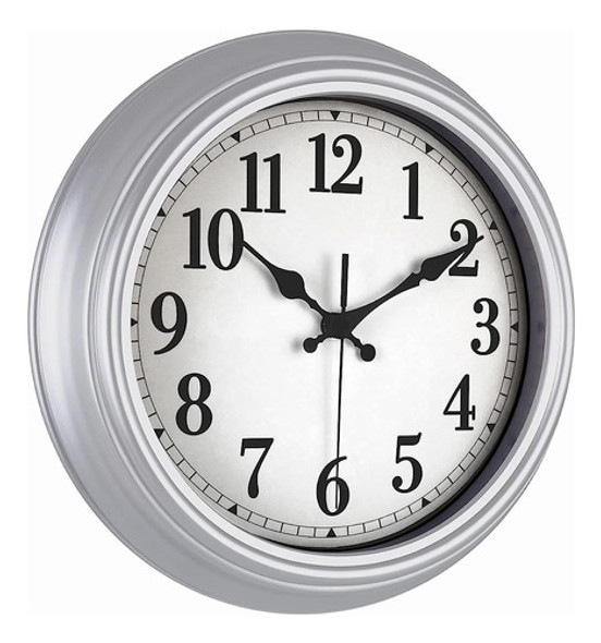 Jenlystime 12 Pulgadas Reloj De Pared Retro Silencioso Sin T 1