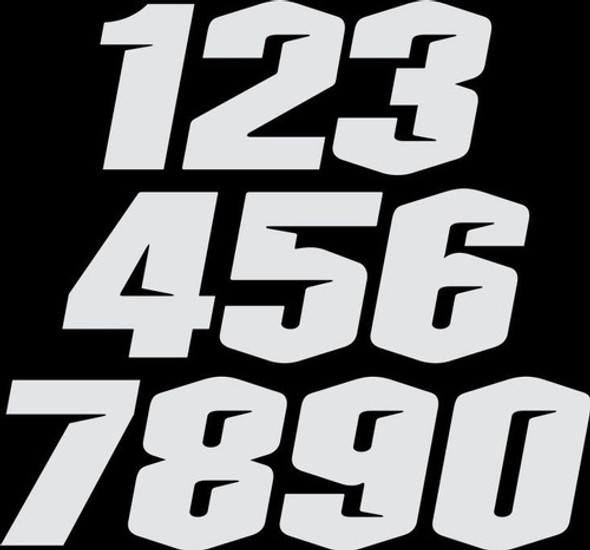 Set X 2 Calcomanías Numeros Racing Tuning Auto Moto 10 Cm. 1