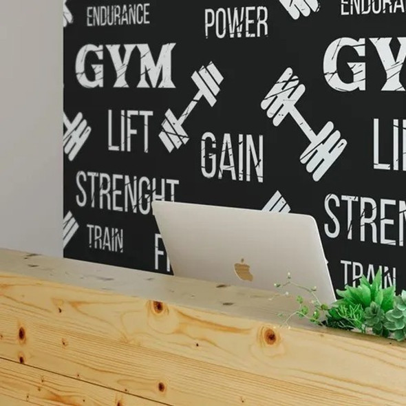 Papel De Parede Adesivo Vinílico Lavável Academia Gym 0