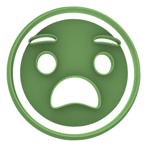 1467 Emoji Susto Contorno Cortante Para Galletas 0