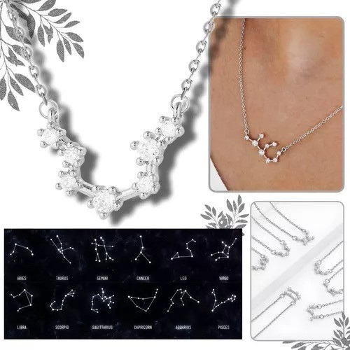 Cadena Constelación Collar Signos Zodiacal Acero Quirurgi 0