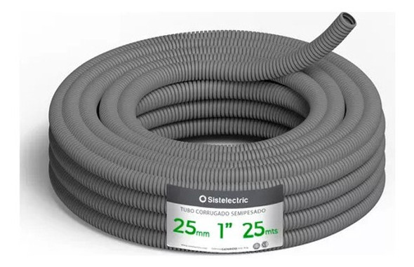 Caño Corrugado 1 Genrod Losa Semipesado Gris 100m Ignifugo 0