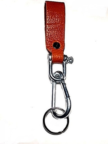 Llavero Cuero Carabiner Doble Mosqueton Cinturon V.crespo 0
