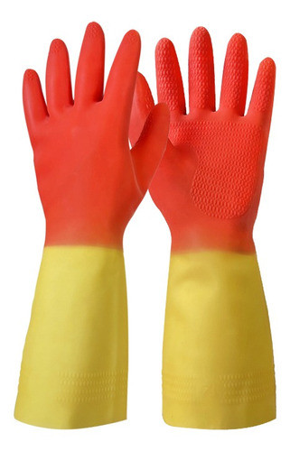 Guante De Goma Bicolor Super Resistentes Sintalc N°8 1/2 0