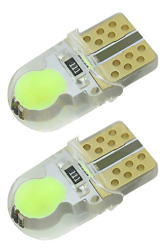 Cáscara De Silicona Verde 2pcs T10 Cuña Cob Led Bombillas W5 0