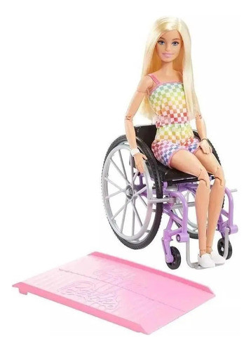 Boneca Barbie Fashionistas Loira C/ Cadeira De Rodas  Mattel 1