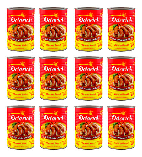 Linguiça Mista Na Banha Oderich 12 Latas 0