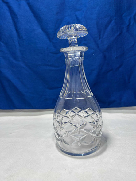 Antiguo Botellón Licorera  De Cristal Tallado 0