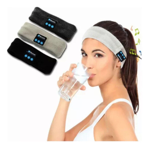 Faixa De Cabeça Esportiva Com Fone Preto 0