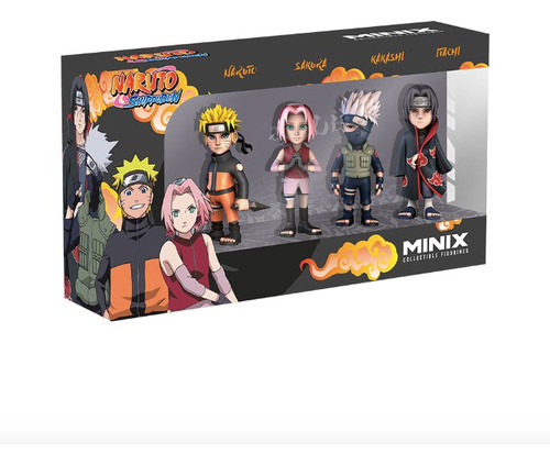 Minix Pack X 4  Figuras 7 Cm. Naruto Caffaro 811m 0