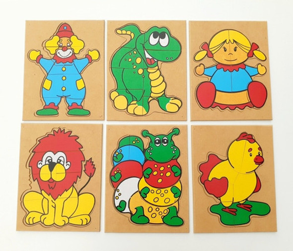 Pack 4 Rompecabezas En Madera 1