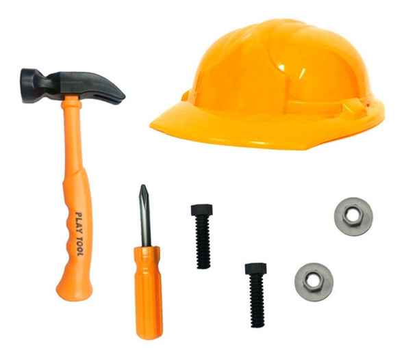 Set De X Herramientas Taller + Casco - Juguete Para Niños 0