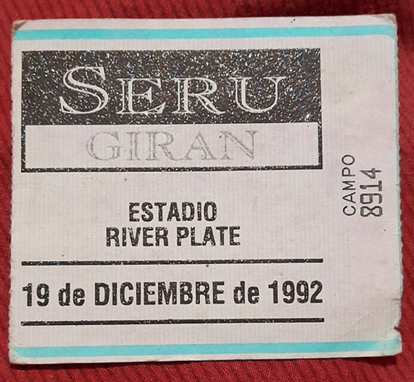 Entrada De Colección Seru Giran River 19/12/1992 0