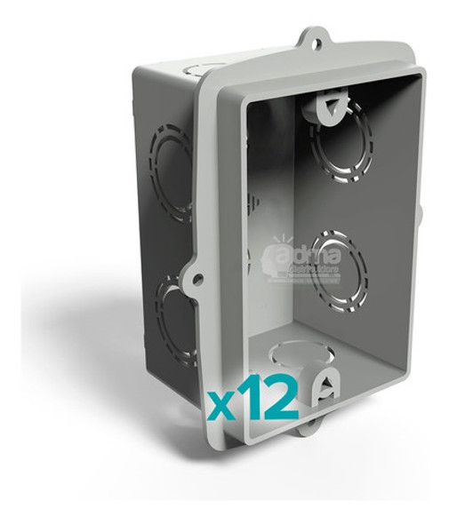 Caja Luz Plastica Embutir Genrod Rectangular Pack X12 0 Caja Luz Plastica Embutir Genrod Rectangular Pack X12 0