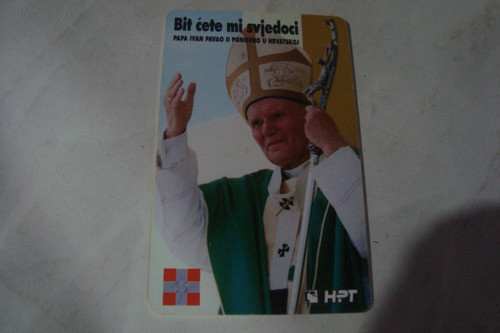 Cartao Croacia Hpt 1998 / Visita Papa Joao Paulo Ii. 0