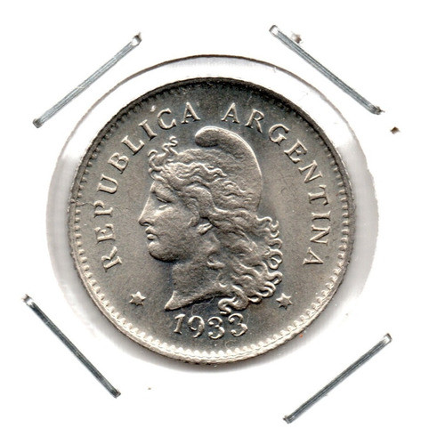 Argentina Moneda 10 Centavos 1933 Niquel Sin Circular 0