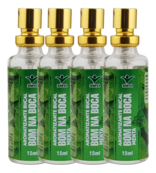 Kit 4 Bom Na Boca / Aromatizante E Antisséptico Bucal Menta 0