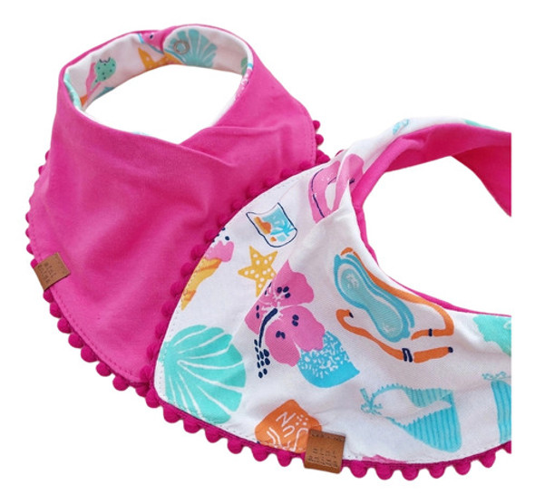 Babero Mini Anima Bandana Reversible Bebe Summer Time 1