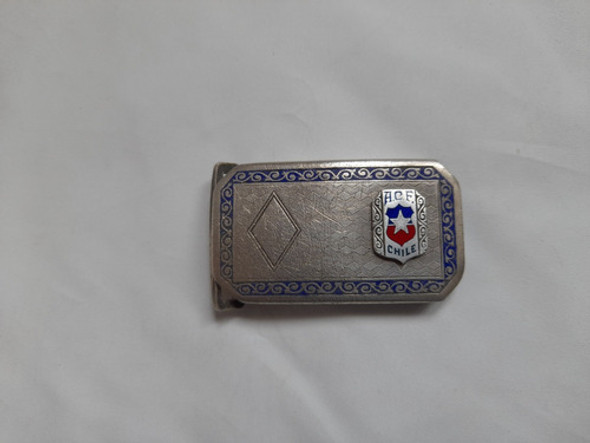 Antigua Hebilla Con Esmalte, Escudo De Chile 0