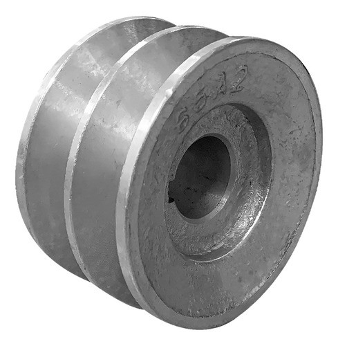 Polia De Aluminio 65mm Furo 19,05mm 2 Canal A Chaveta 0