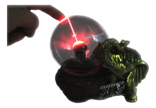 Globo De Plasma Elefante 16cm Abajur Esfera Raios Touch 10cm 1