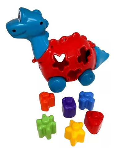 Dino Didáctico Encastre Y Arrastre Juguete Riva Art 716 0