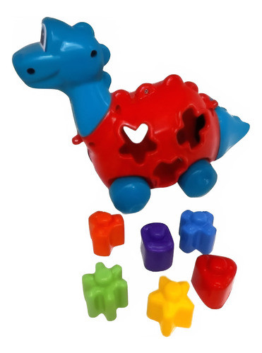 Dino Didáctico Encastre Y Arrastre Juguete Riva Art 716 0