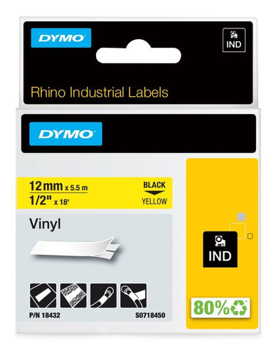 Fita Vinilica  Rotulador Rhinopro/3m (12mm X 5,5m) Pt/am 0
