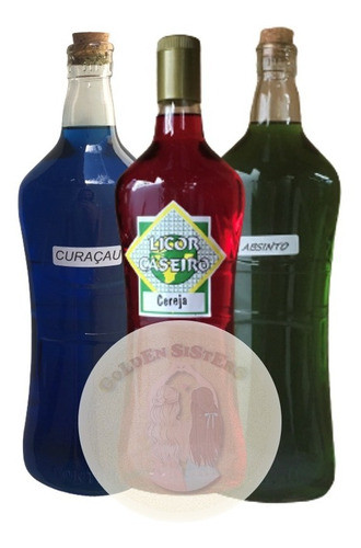 Kit Três Licores: Cereja, Curaçau Blue E Absinto - 900ml 0