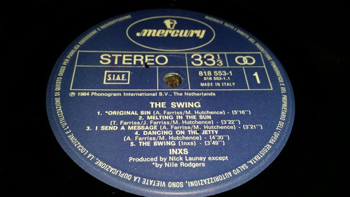 Inxs The Swing Lp Vinilo Insert Italy Muy Bueno 1984 1