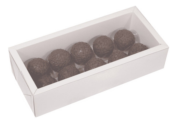 Caixa Alta Com Moldura 10 Doces Branco - Pct C/ 50 Unidades 0