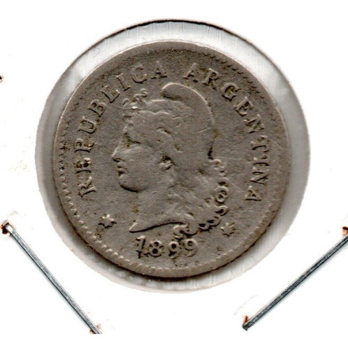 Moneda Argentina 10 Centavos Año 1899 Niquel Muy Lindo 0