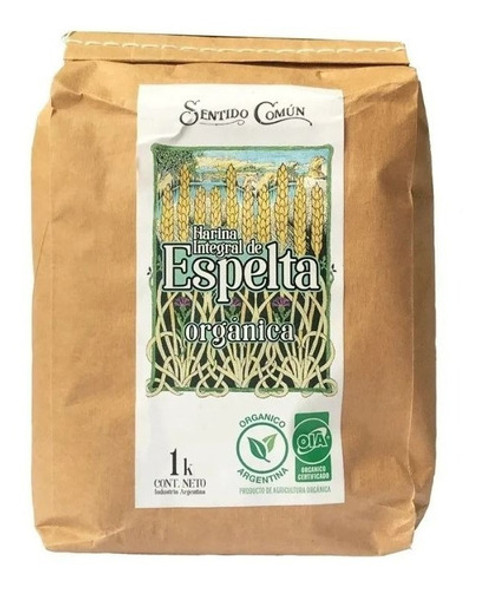 Harina Integral De Espelta 1kg. Organica Certificada 0