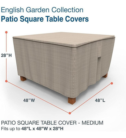 Move P5a09pm1 Jardín Inglés Cuadrado Cubierta Para Mesa De P 1