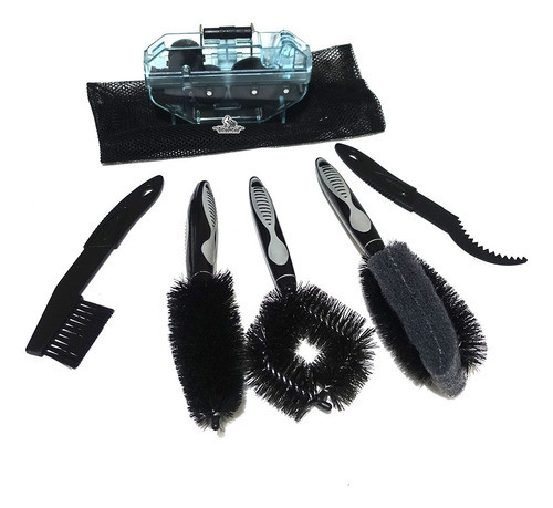 Kit Limpieza Bicicleta Super B Limpia Cadenas Cepillos X5 0