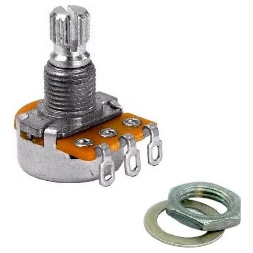 Kit 2 Potenciômetro A500k Alpha Base Pequena Eixo Curto 1