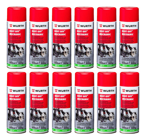 Desengripante Spray Wurth Rost Off  300 Ml Kit C/12 Unidades 0